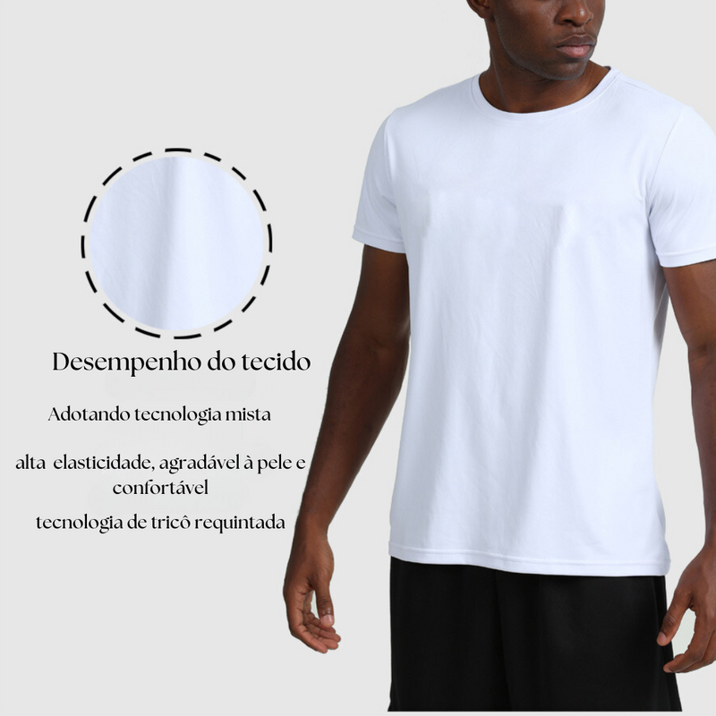 Camisa Masculina Esportiva Fitness Manga Curta